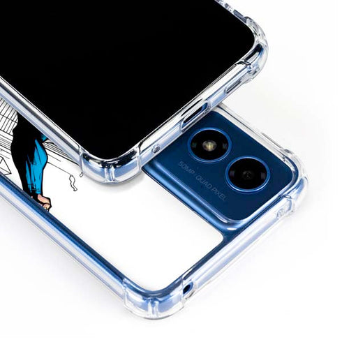 DC Comics Superman Flying Over City Pose Moto G 5G (2024) Clear Case